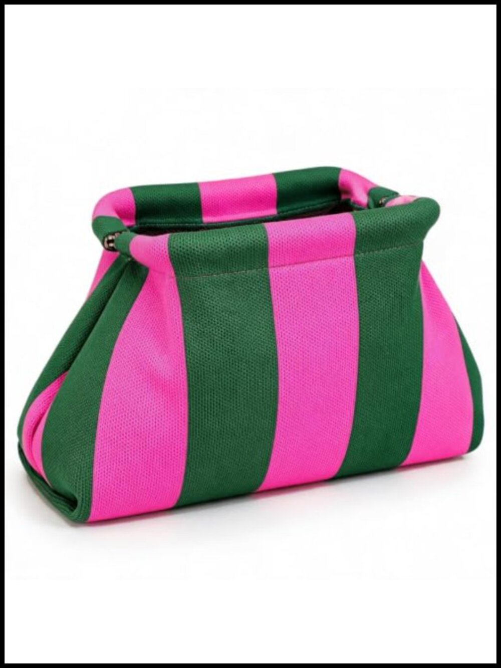 Striped Woven Dumpling Mahjong Tile Bag Clutch Storage Case Only